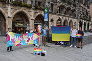 Munich Kyev Queer @ CSD 2020 Demo Spot Marienplatz (©Foto:Martin Schmitz)